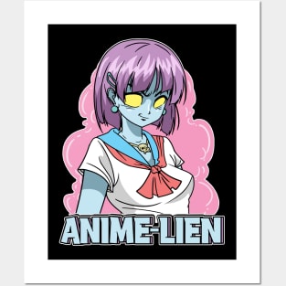 Anime Girl Alien Animelien Posters and Art